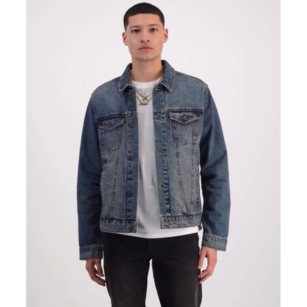 Lazer Men's Cotton Denim Trucker Jacket Medium Size XXL NWT